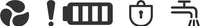BALDWIN Rasierer Display Symbole